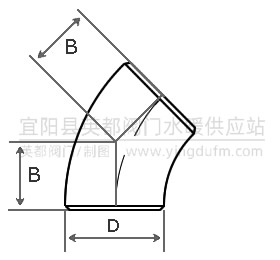 45°沖壓彎頭型號(hào)尺寸